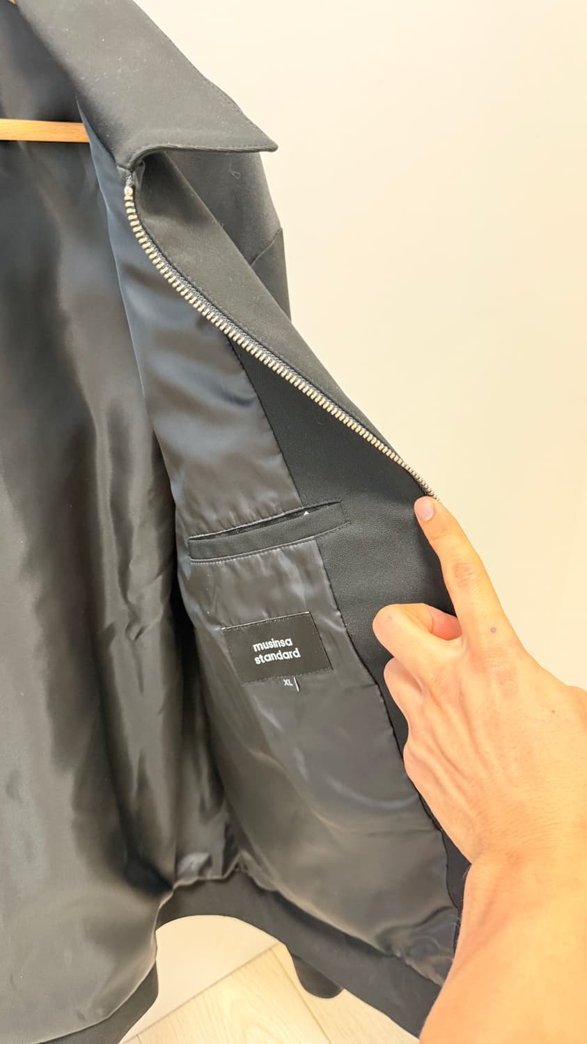 무신사 스탠다드 릴렉스드 미니멀 재킷 [블랙] 상품이미지5