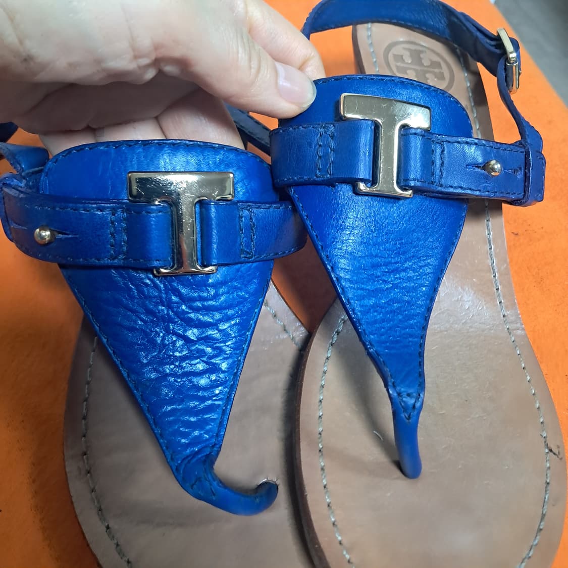 토리버치 블루 웨지 샌들 6.5 약235 상품이미지3