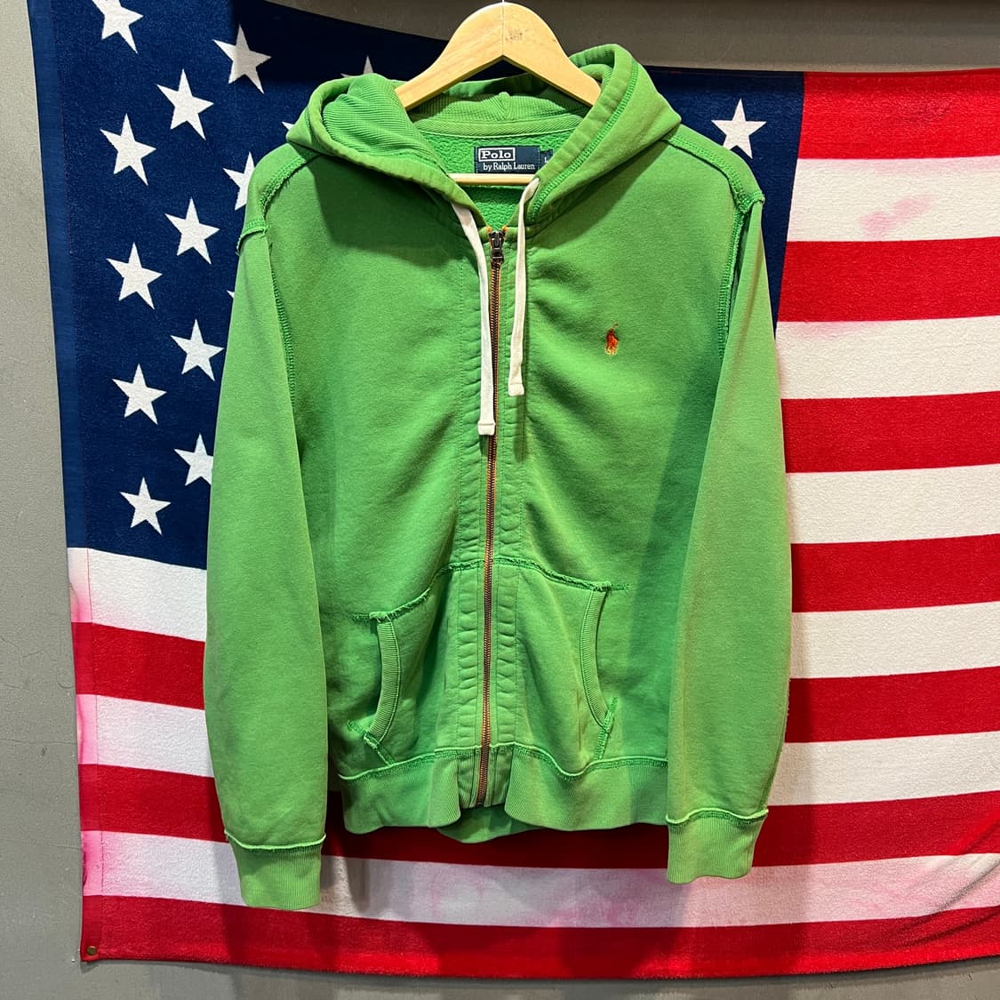 폴로 랄프로렌 그린 후드집업 상품이미지1