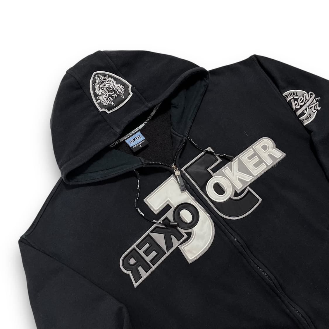 조커 블랙&화이트 77 넘버 올드스쿨 후디 집업 상품이미지2
