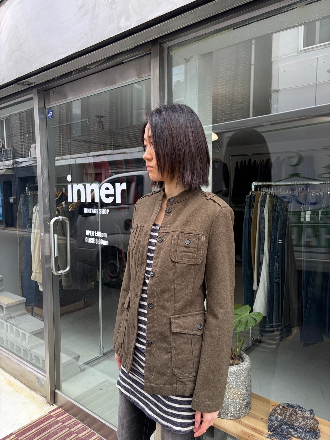 Sisley 스탠드카라 밀리터리 자켓 상품이미지2