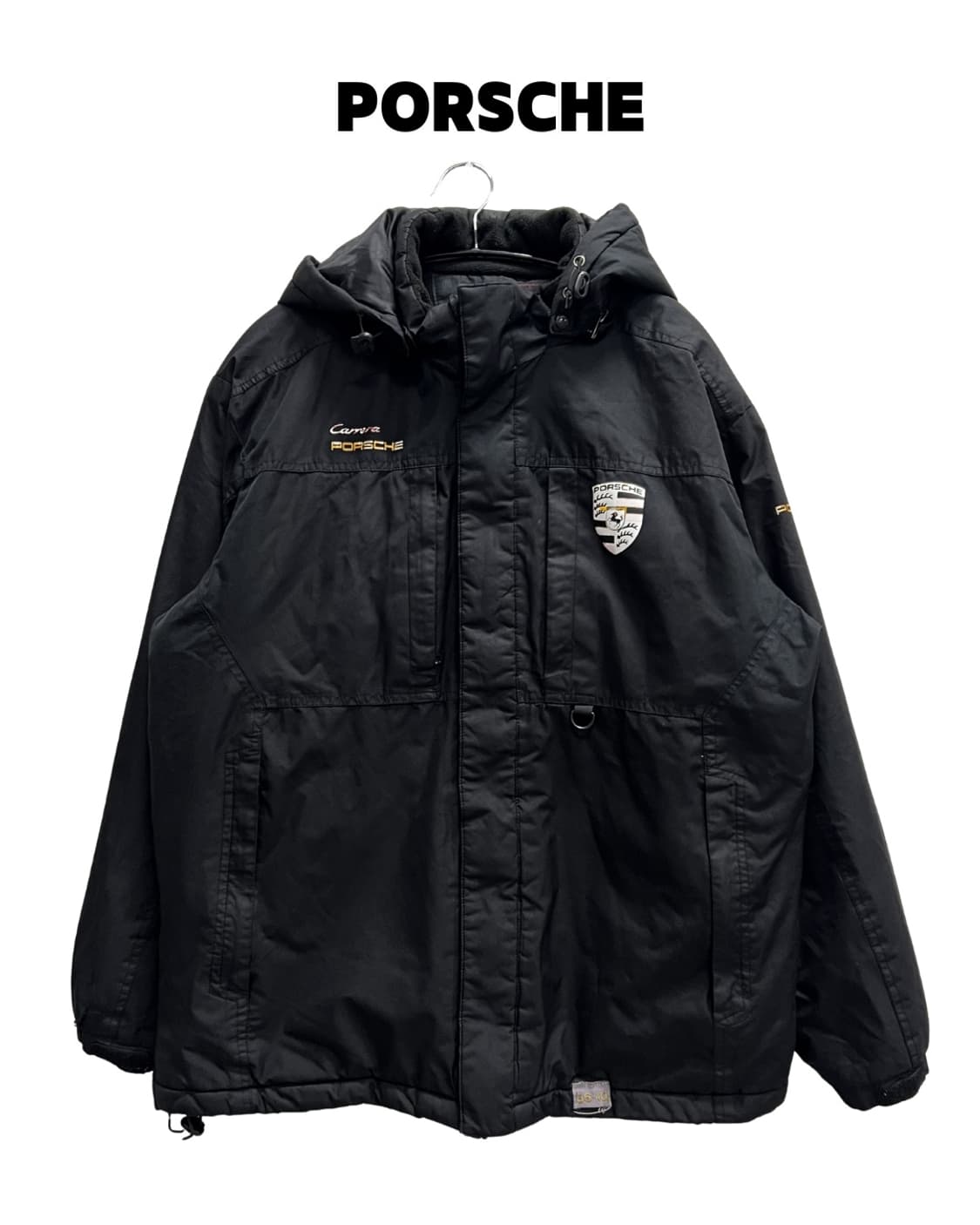 포르쉐 기모 바람막이 자켓 블랙 상품이미지1