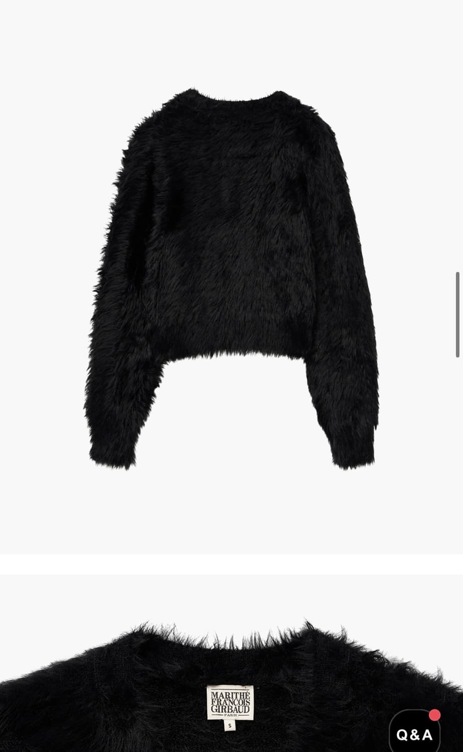 마리떼 블랙 퍼 가디건  상품이미지3