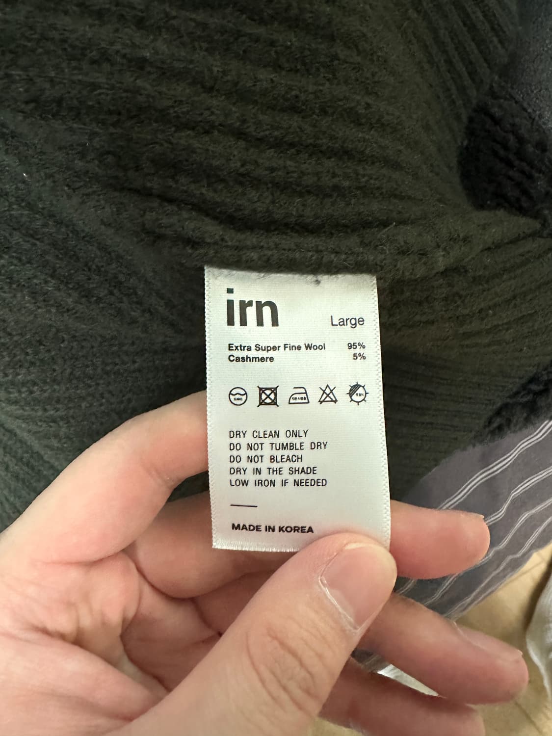 (L) 이른 새들 라운드 카디건 - 다크 올리브 상품이미지3