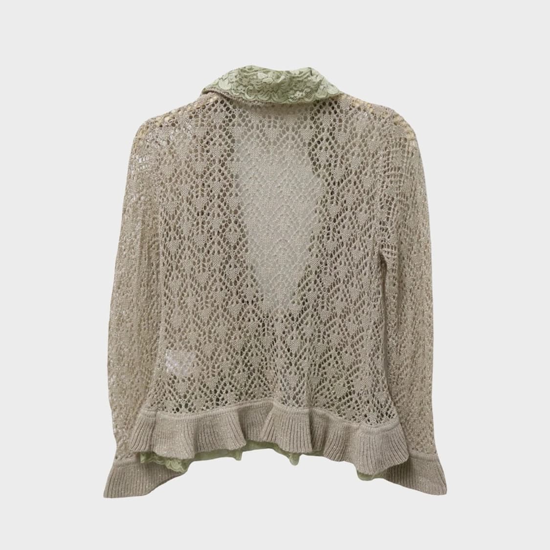 ANDROGYNE  레이스 프릴 가디건 63136 상품이미지2
