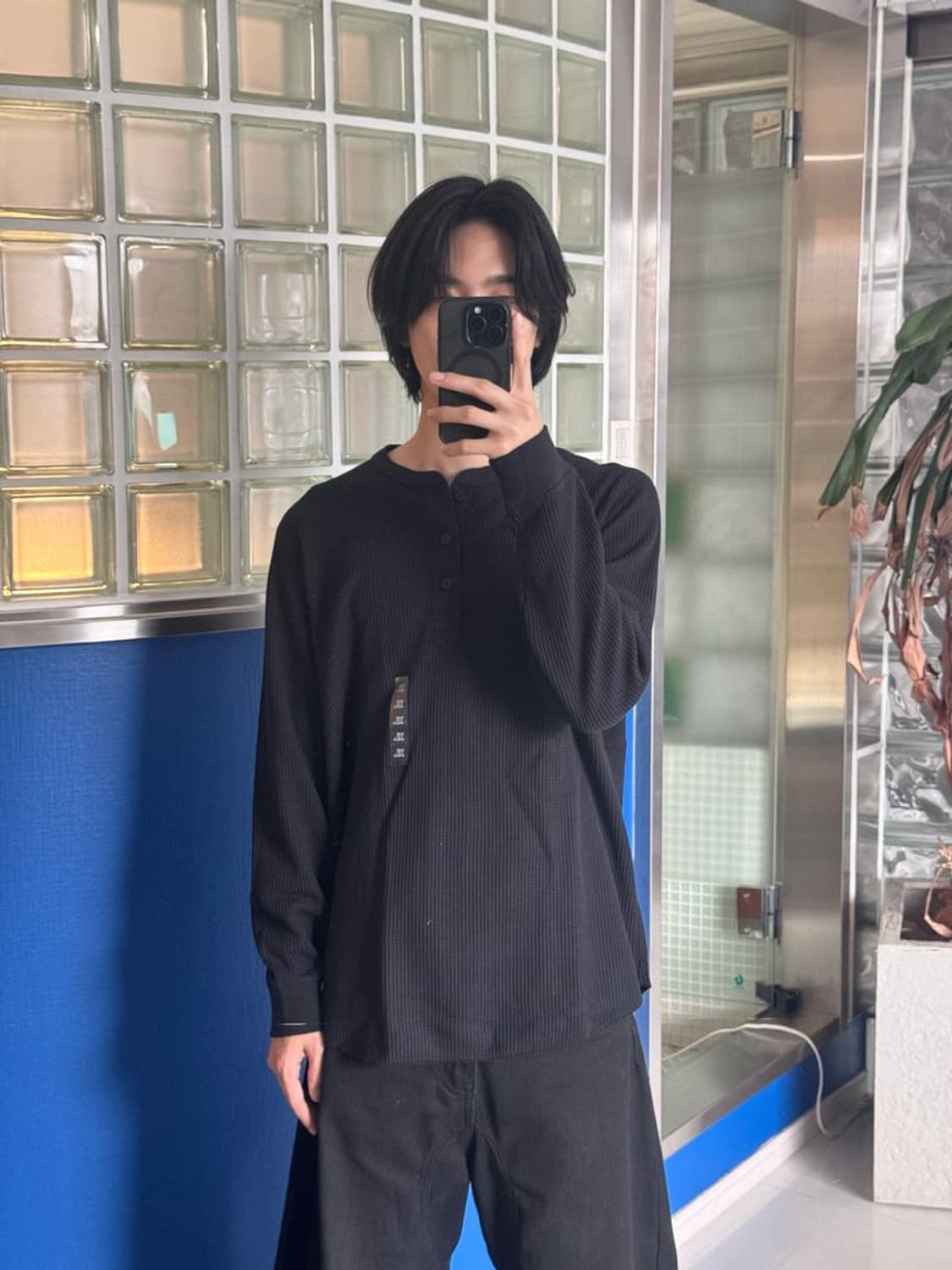 HENLEY NECK TEE 와플 헨리넥 티셔츠 상품이미지9