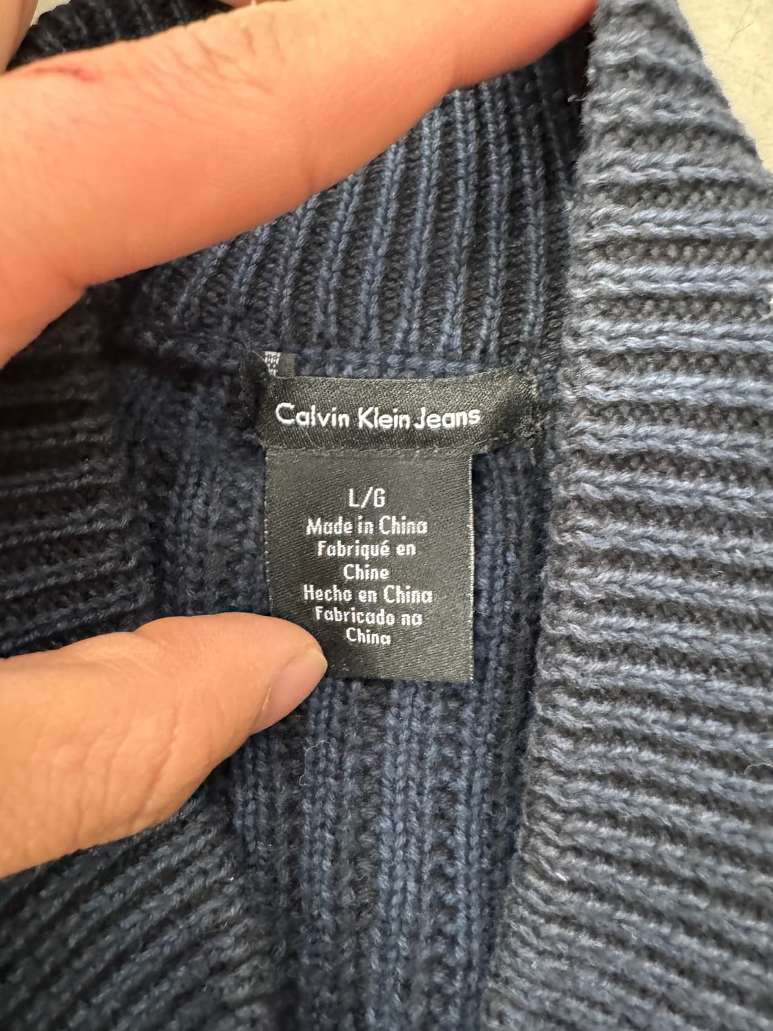 캘빈클라인 니트 집업 L 상품이미지5