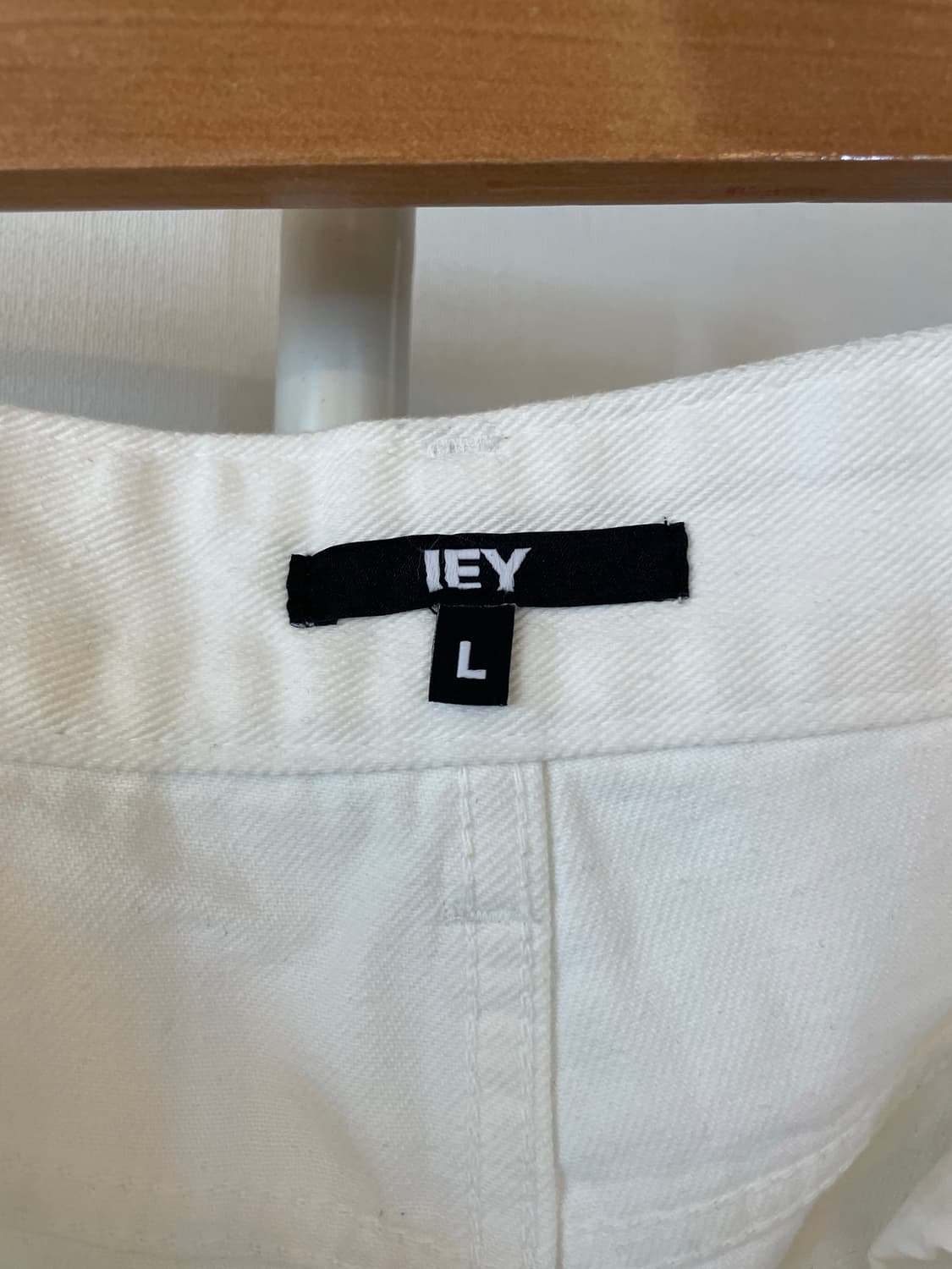 IEY 플레어 데님 팬츠 화이트 L 상품이미지4