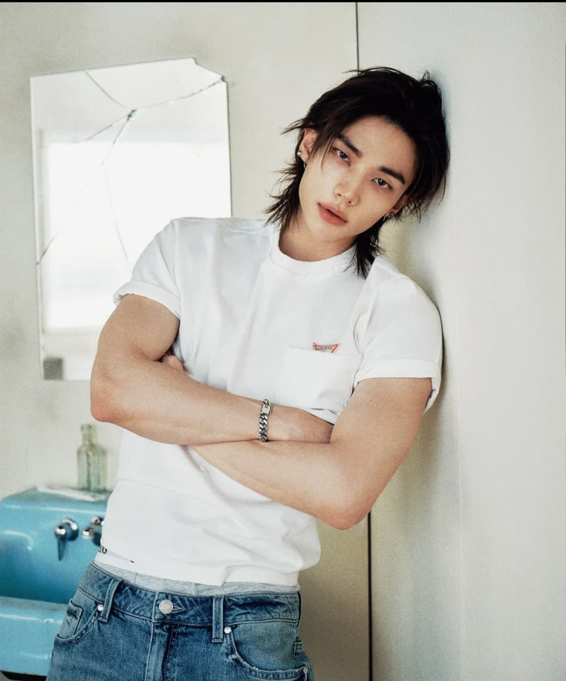 게스 미니 오리지날 삼각 포켓 반팔티 상품이미지1