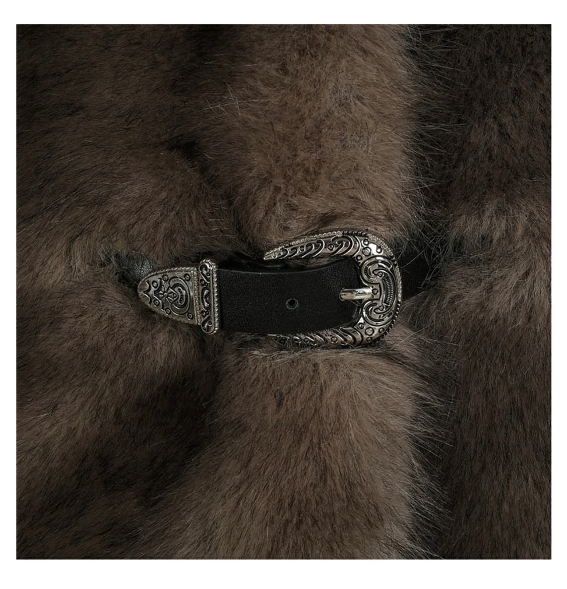 라라폭스 브라운 버클 퍼 자켓 상품이미지5