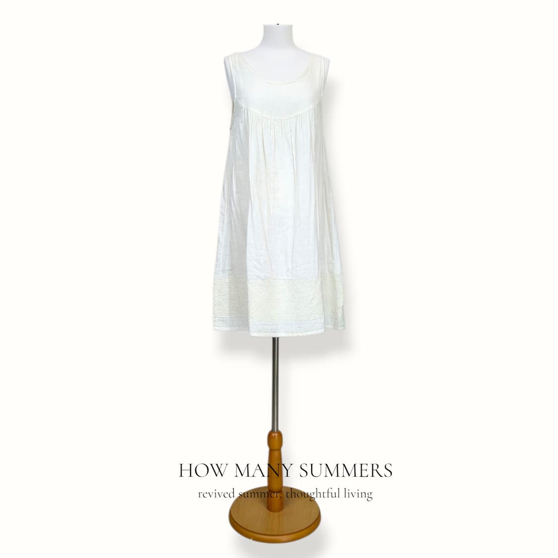 쇼콜라피네 화이트 코튼 자수 미니 원피스 튜닉 나시 레이스 상품이미지1