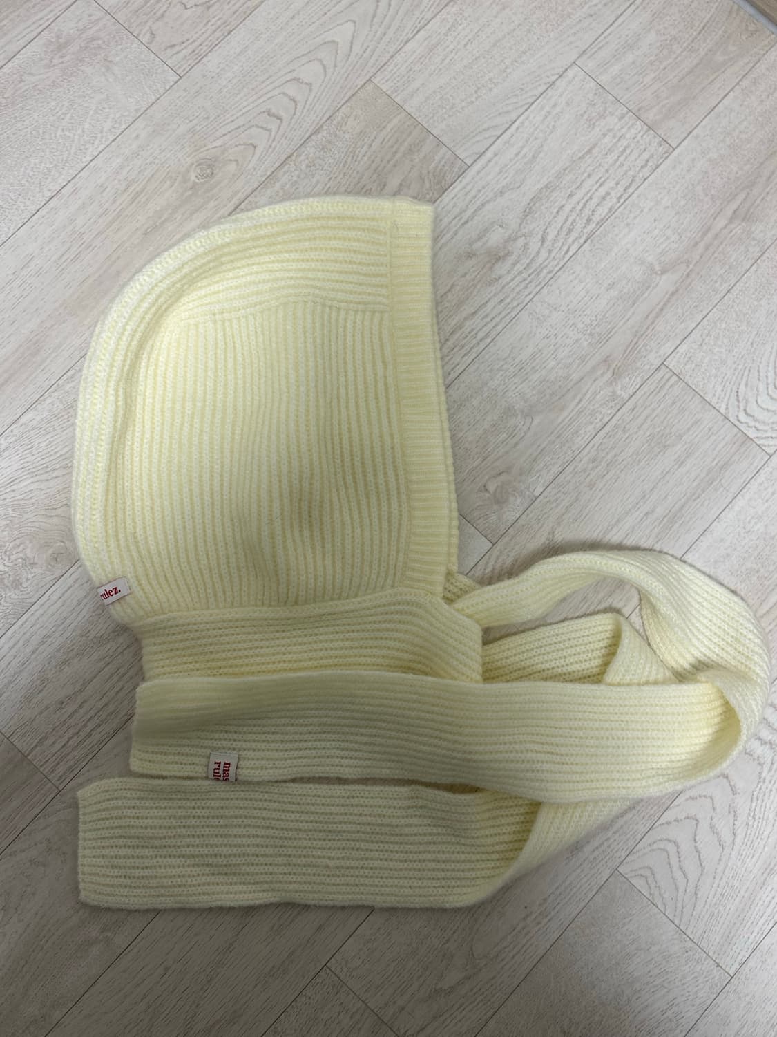 마스마룰즈 퍼지 머플러 바라클라바 크림아이보리 상품이미지3