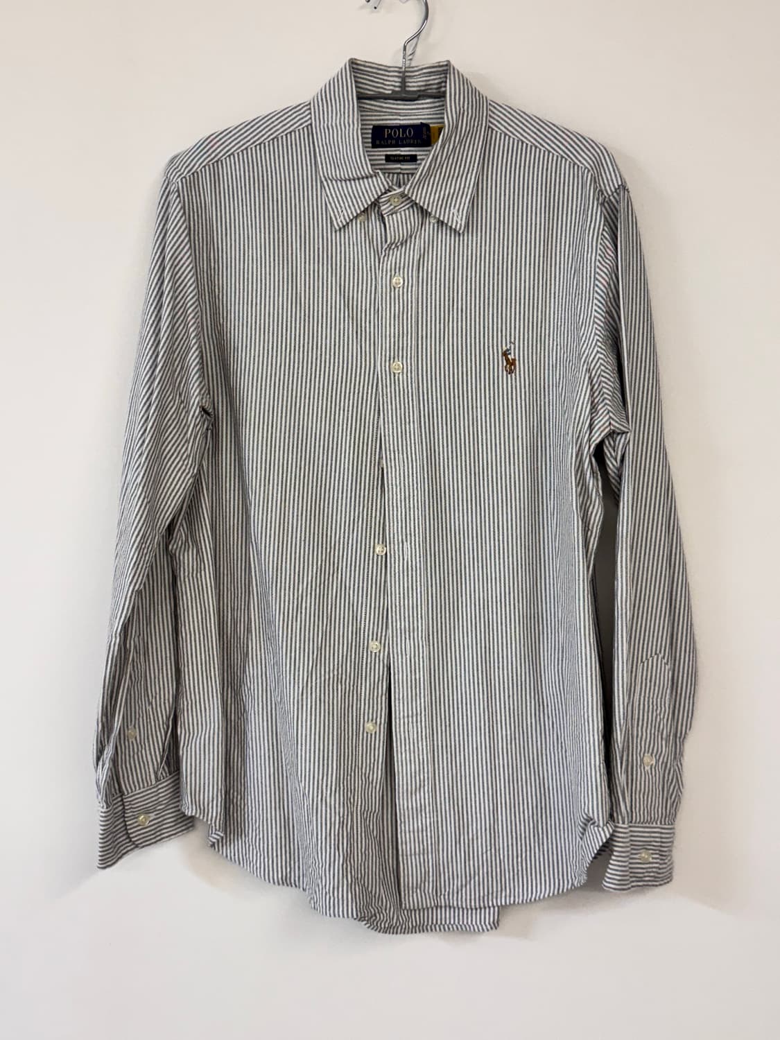폴로 옥스포드 스트라이프 셔츠 그레이 상품이미지1