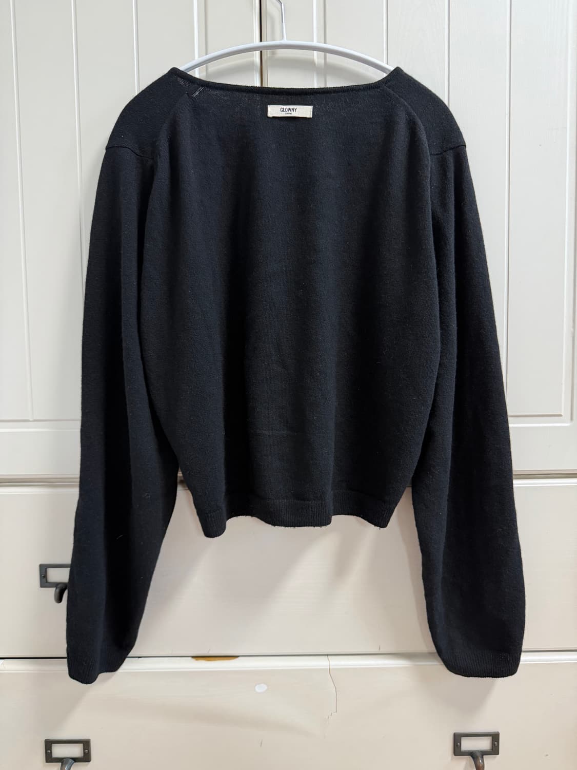 글로니(glowny) 클래식 루즈핏 가디건 loose fit 블랙 상품이미지4