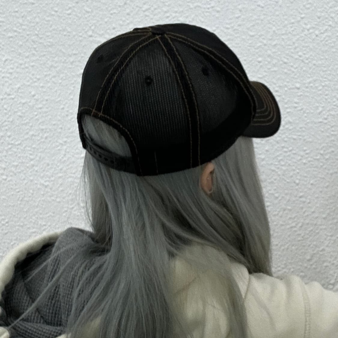 본더치 블랙 새틴 볼캡 상품이미지3