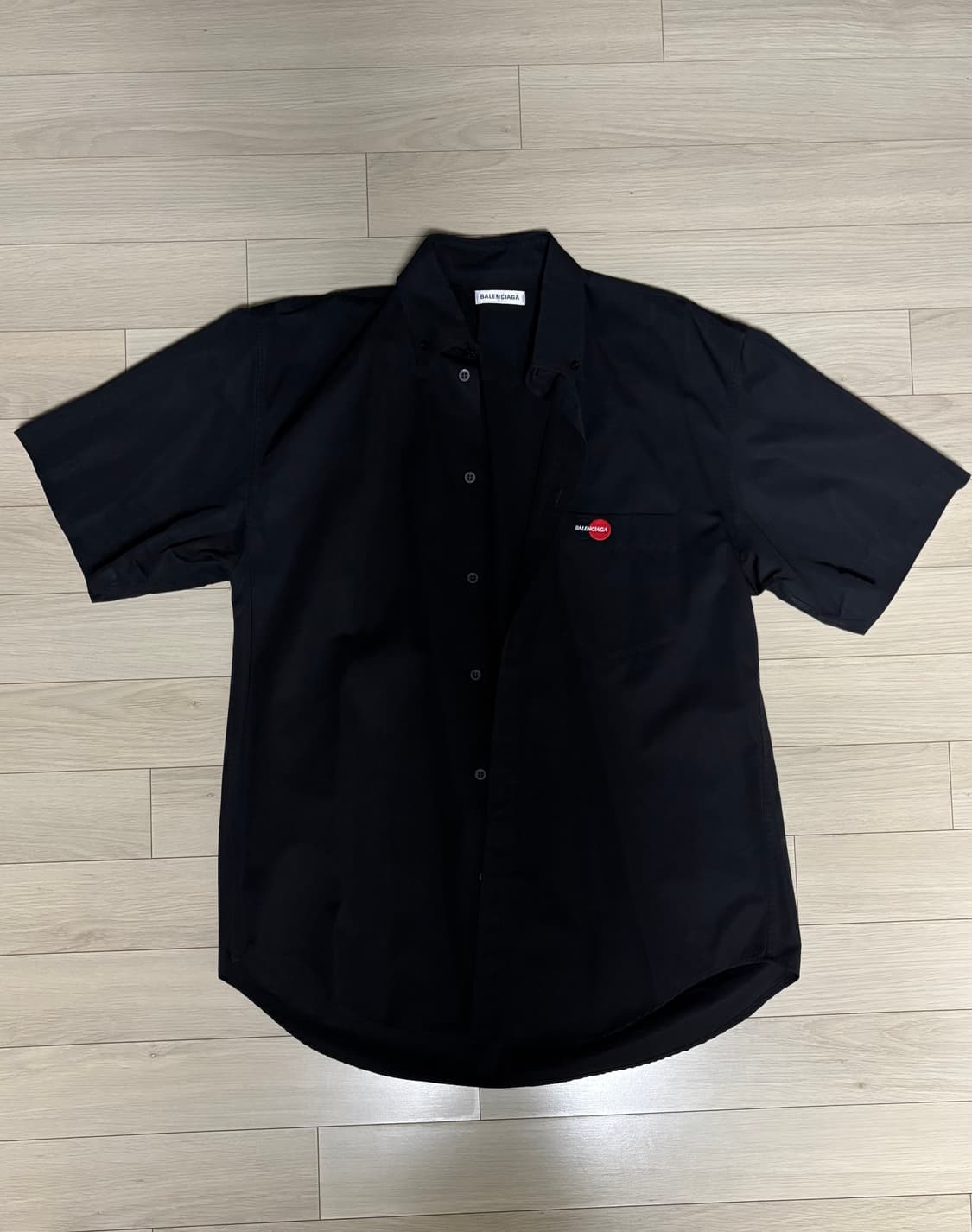 발렌시아가 블랙 반팔 셔츠 36사이즈 상품이미지1