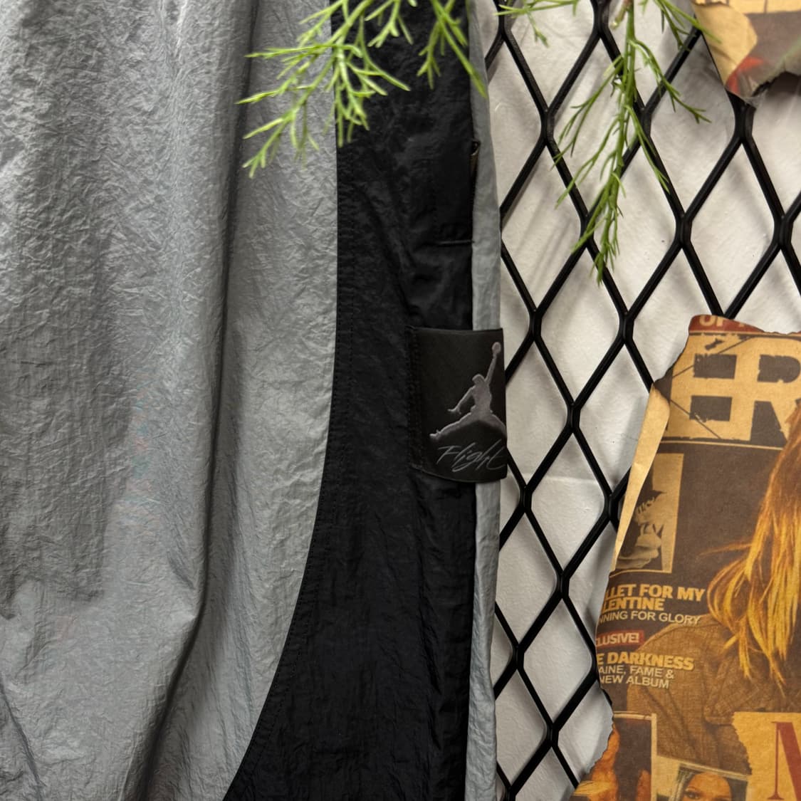 조던 플라이트 우븐 조거 팬츠 사이드 트랙 포인트 블랙 그레이 상품이미지5