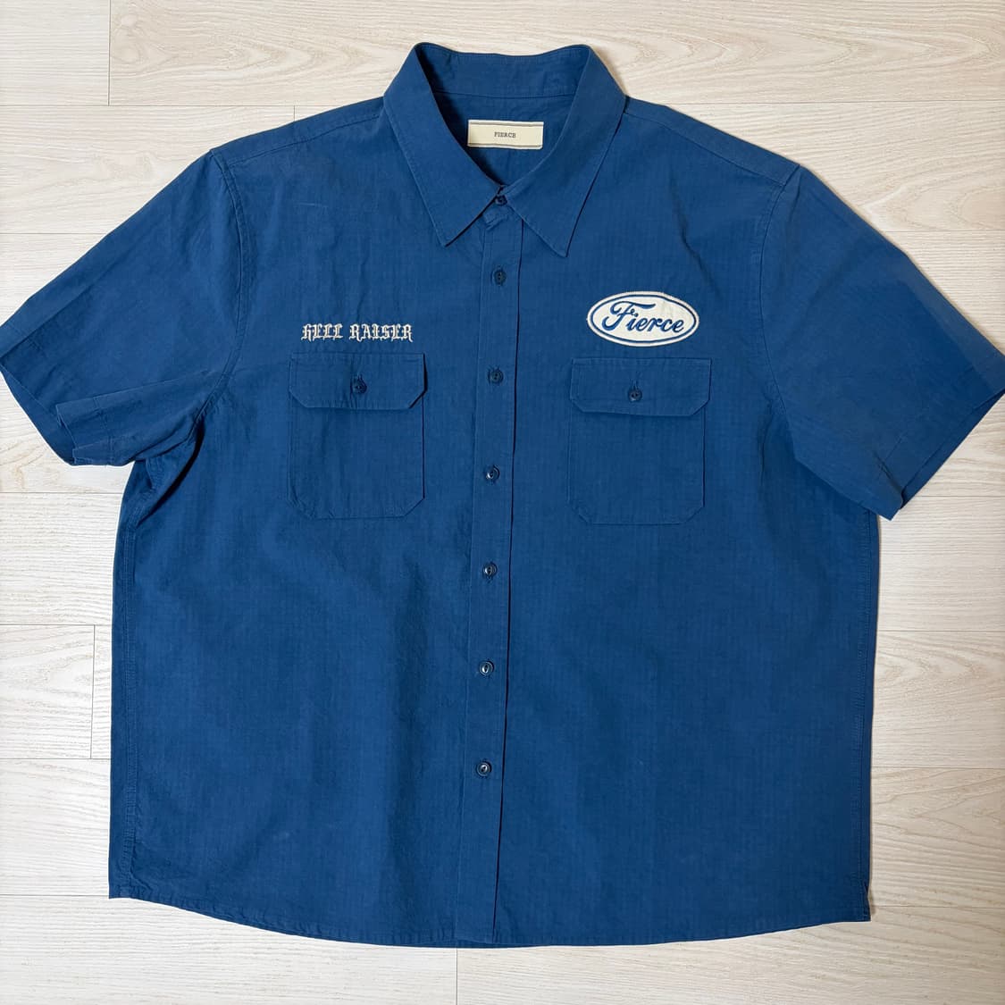피어스 메카닉셔츠 m 블루 새상품 상품이미지1