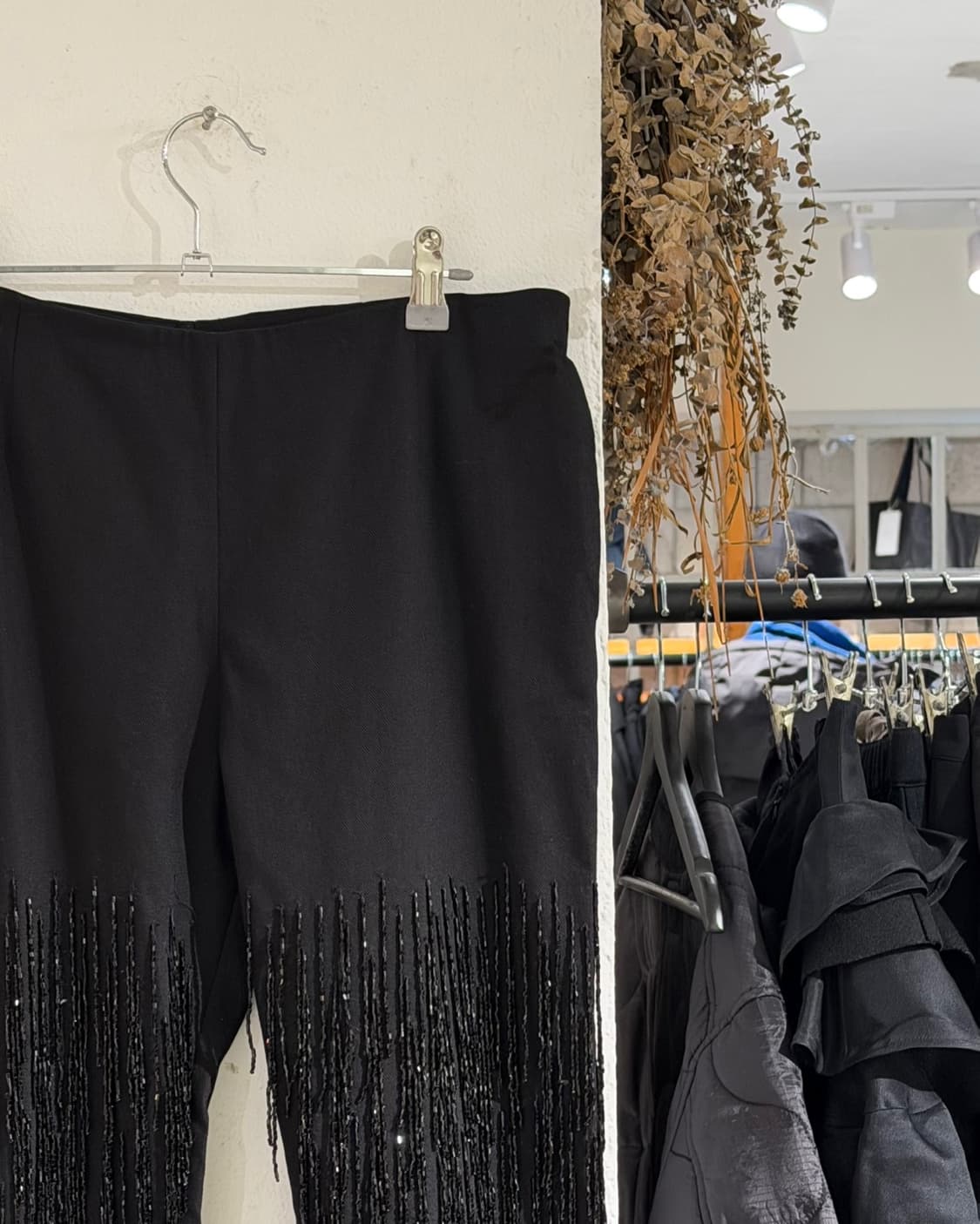 메종 마르지엘라 블랙 크리스탈 스트레이트 팬츠 상품이미지4