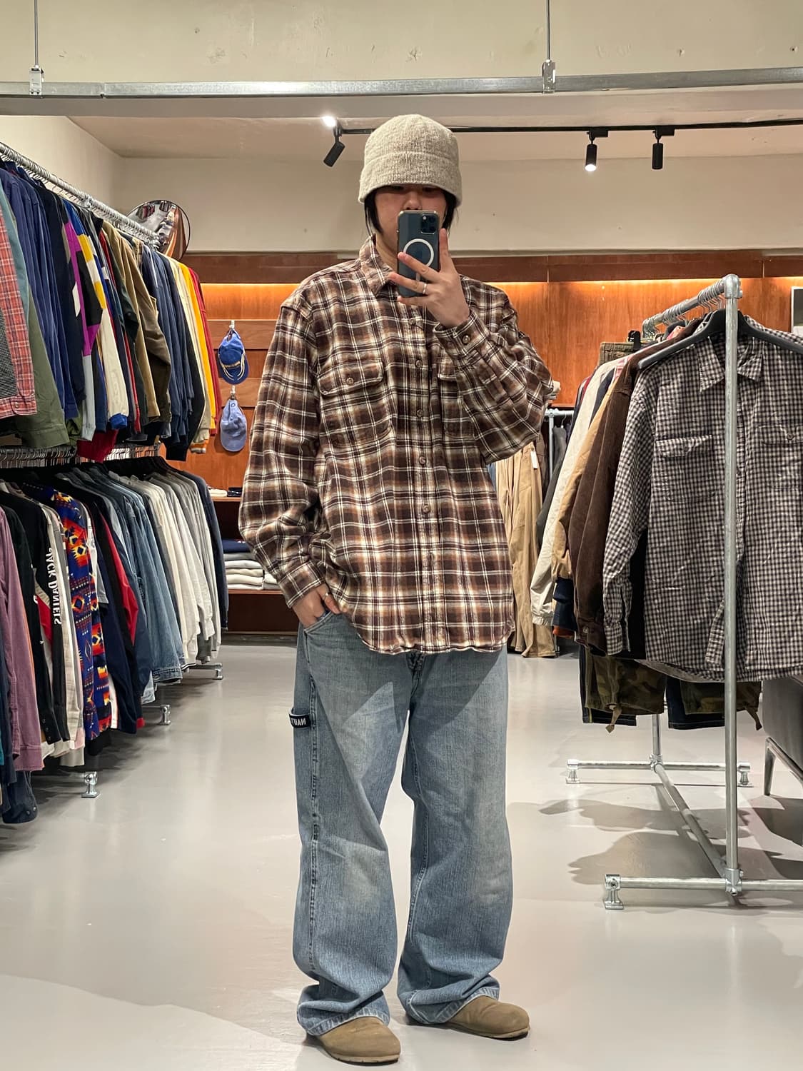 빈티지 플란넬 헤비 코튼 셔츠   상품이미지3