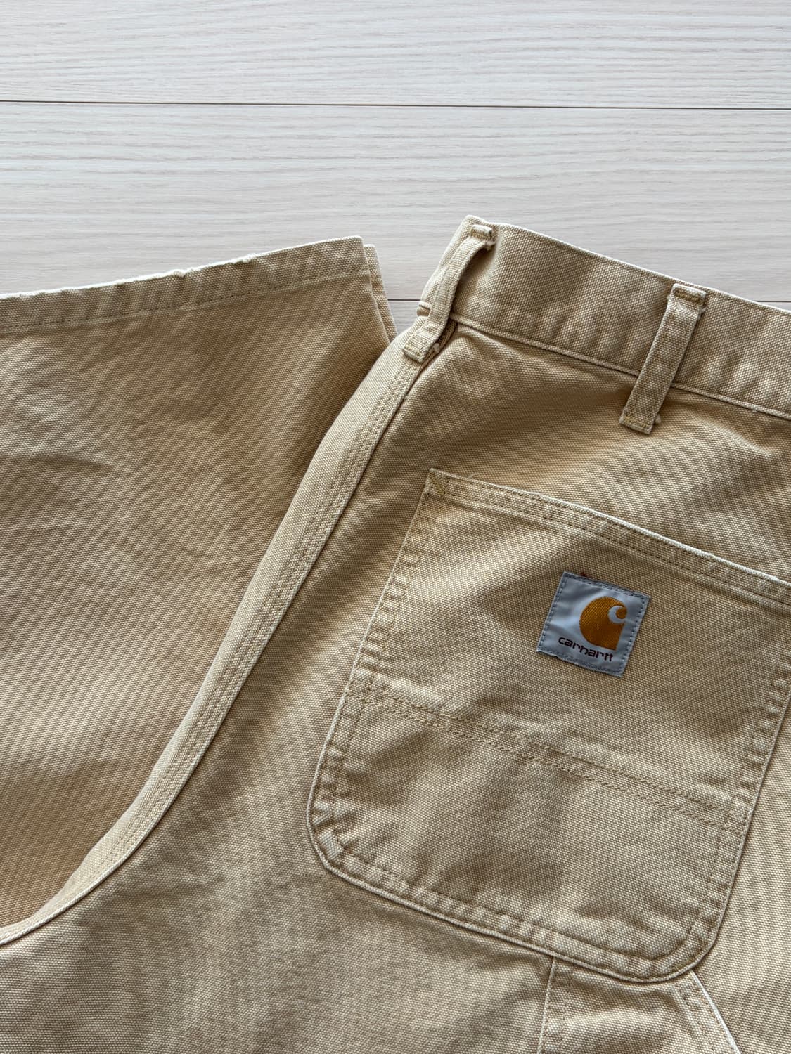 칼하트 WIP 워크웨어 더블니 베이지 카펜터 팬츠 33 상품이미지3
