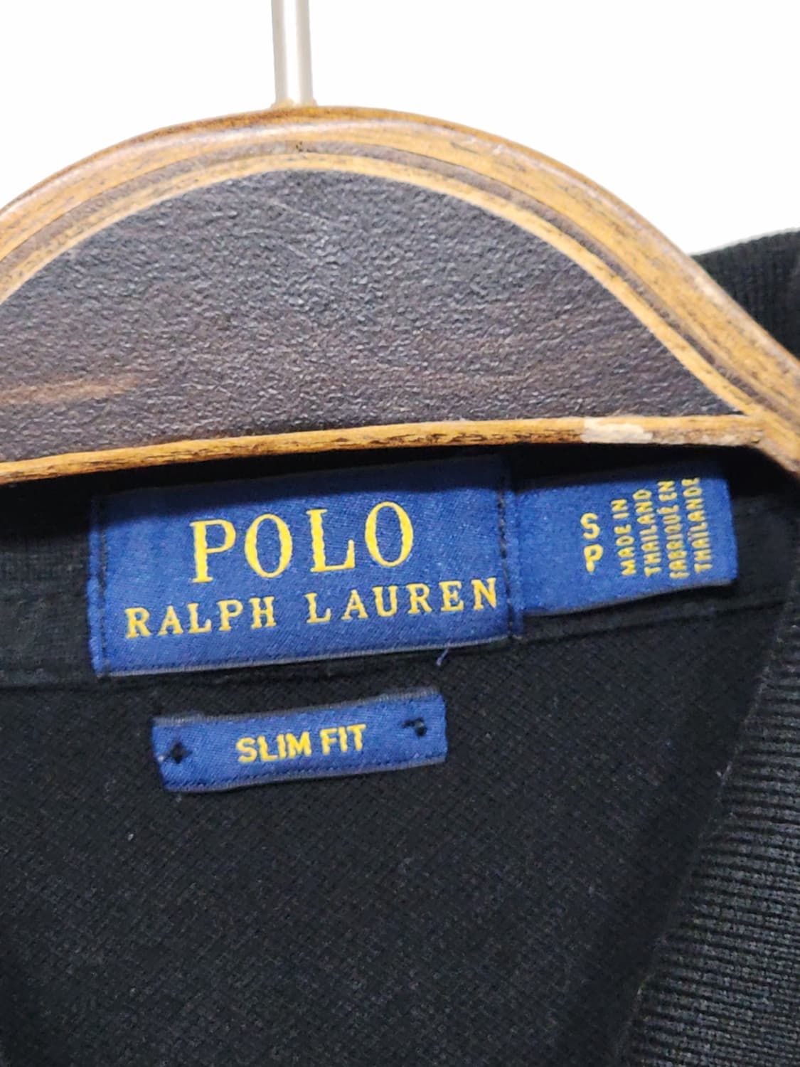 (S) 랄프로렌 폴로 반팔 카라티 블랙 스판 로고티셔츠 상품이미지3