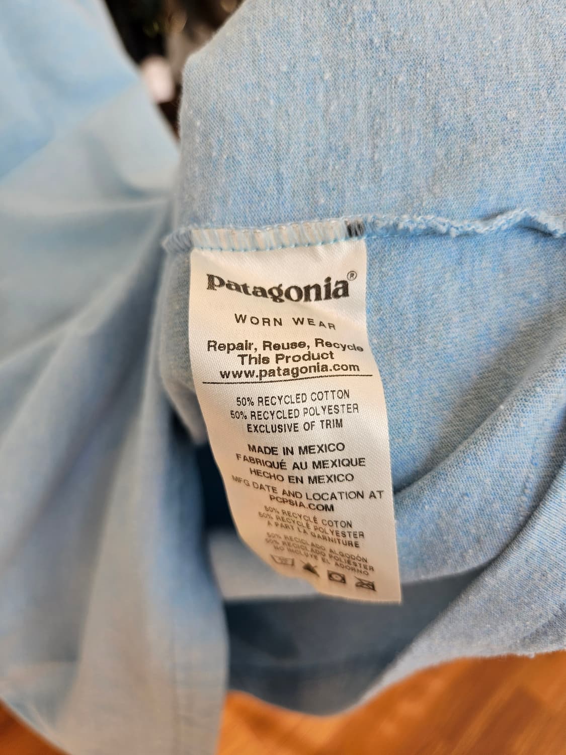 파타고니아 포켓 티셔츠 블루 상품이미지8