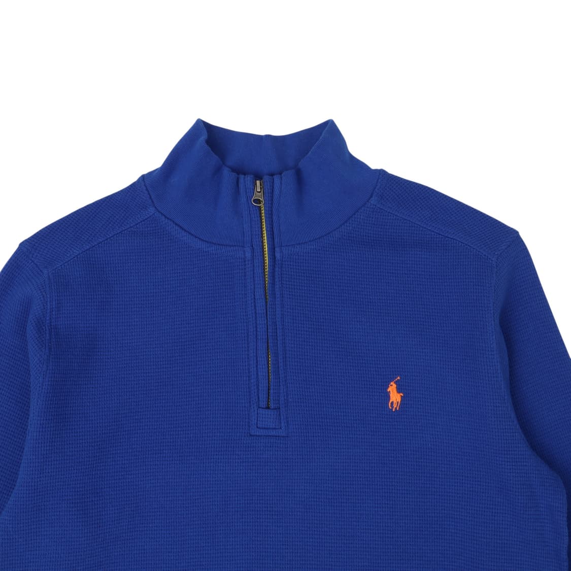 폴로 랄프로렌 블루 하프집업 와플 니트 상품이미지2