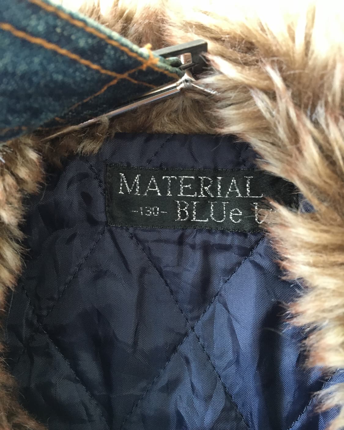 Belted fake fur trimming denim jacket 상품이미지6