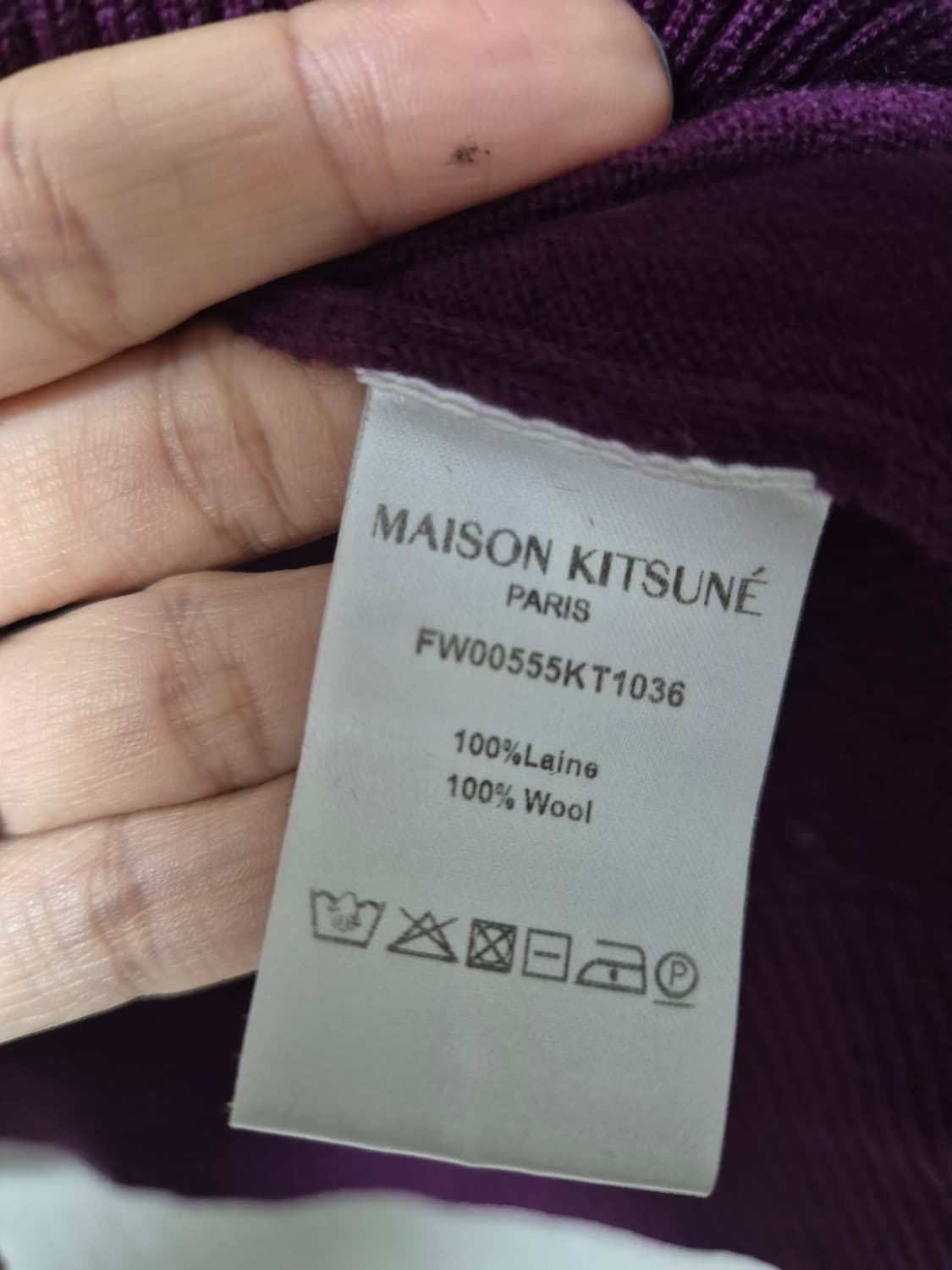 (정품) 메종키츠네 울 니트 양모100 니트 M 여성 상품이미지7