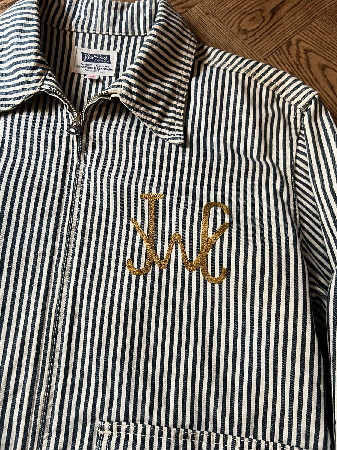 [L]페로우즈 재팬메이드 히코리 스트라이프 워크 자켓 상품이미지3