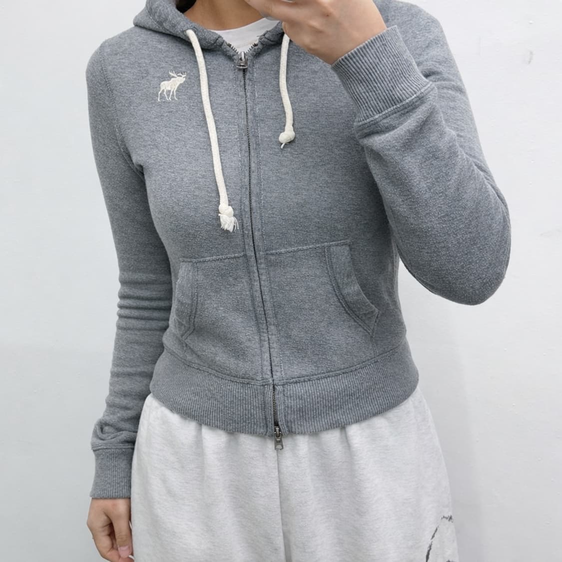 [S] 아베크롬비 그레이 후드집업 상품이미지2