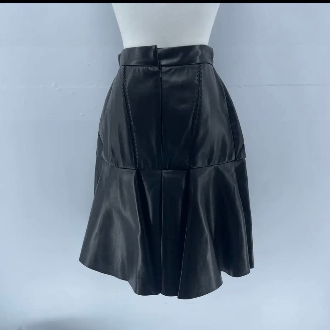 제이 멘델 J.MENDEL 양가죽 플리츠 스커트 블랙 S 상품이미지3