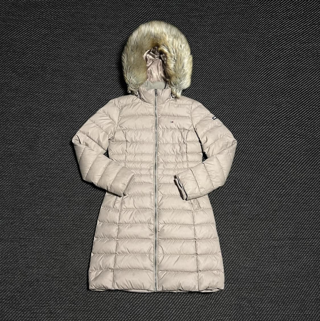 [S] Tommy 타미힐피거 우먼즈 다운 베이지 코트 패딩 점퍼 상품이미지1