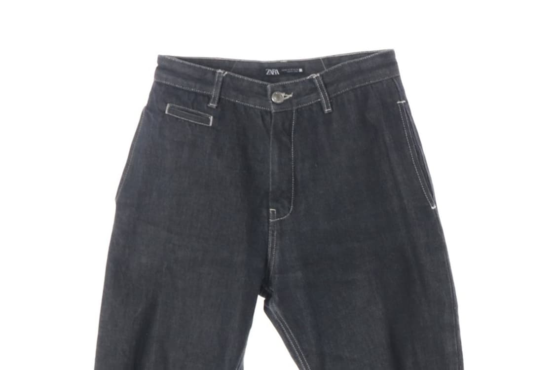 ZARA 다크데님 스티치 와이드 팬츠 30 상품이미지3