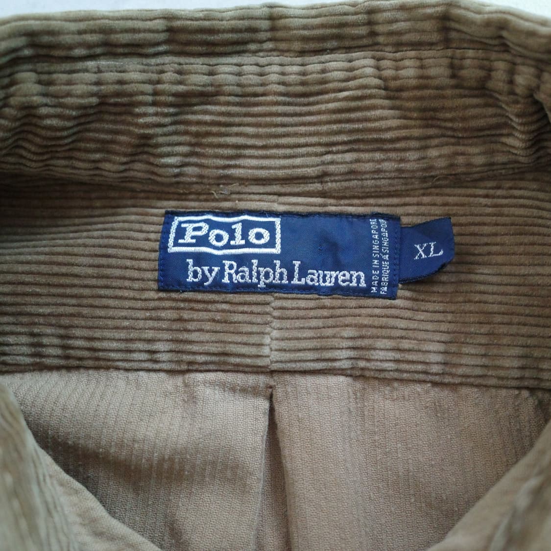 90s 폴로 랄프로렌 코듀로이 버튼다운 셔츠 XL 상품이미지3