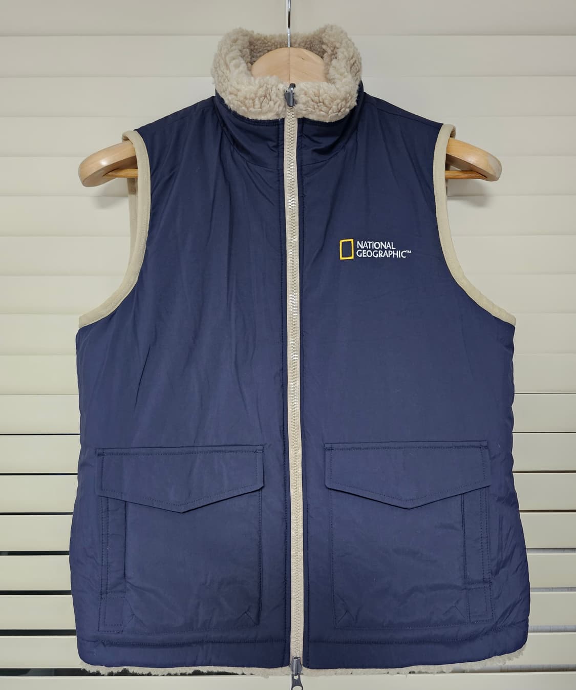 내셔널지오그래픽 리버시블 뽀글이 베스트 조끼 남녀공용90(S) 상품이미지3