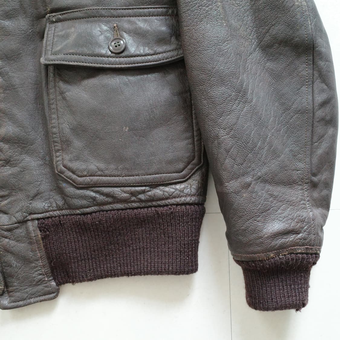 70s 오리지널 미군 USN G-1 플라이트 레더 가죽 자켓  42 상품이미지5