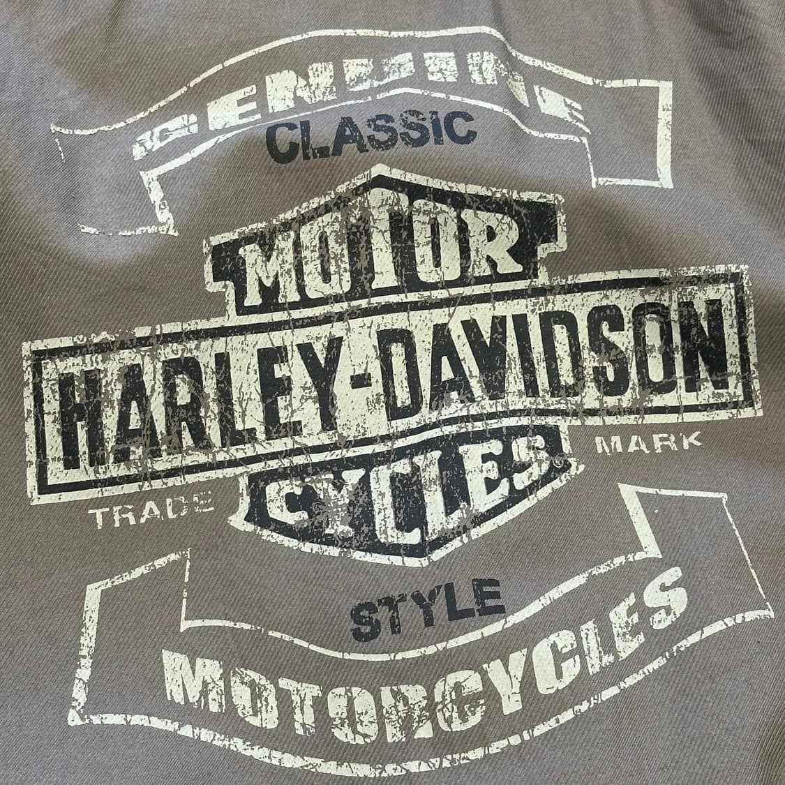 L 할리데이비슨 빅 로고 프린팅 오렌지 파이핑 반팔셔츠 0331 상품이미지6