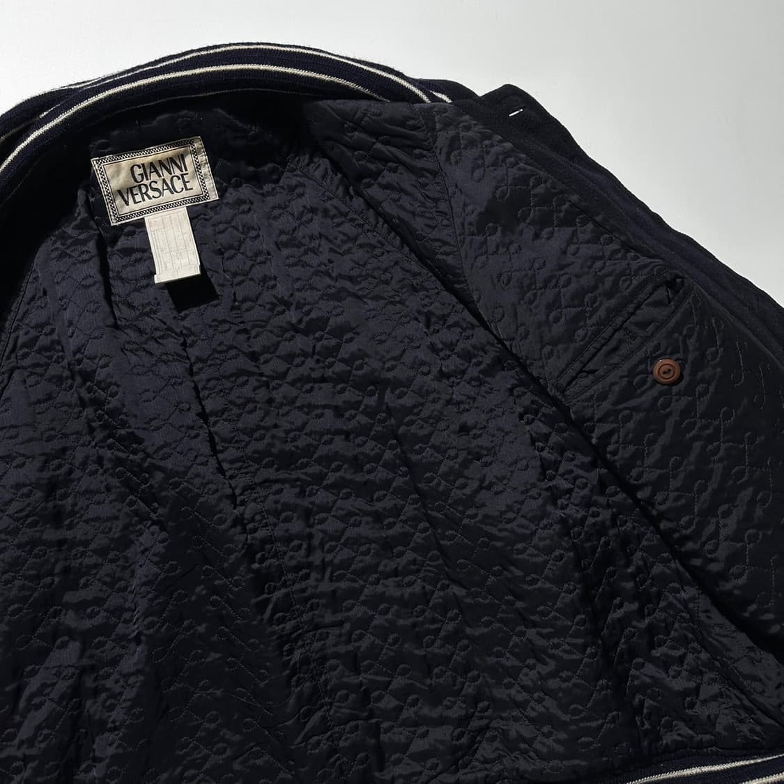 지아니 베르사체 울 숄카라 블루종 자켓 네이비 상품이미지7