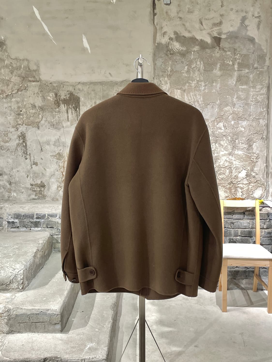 이브 생로랑 뿌르 옴므 브라운 핸드 메이드 울 집업 자켓 상품이미지6