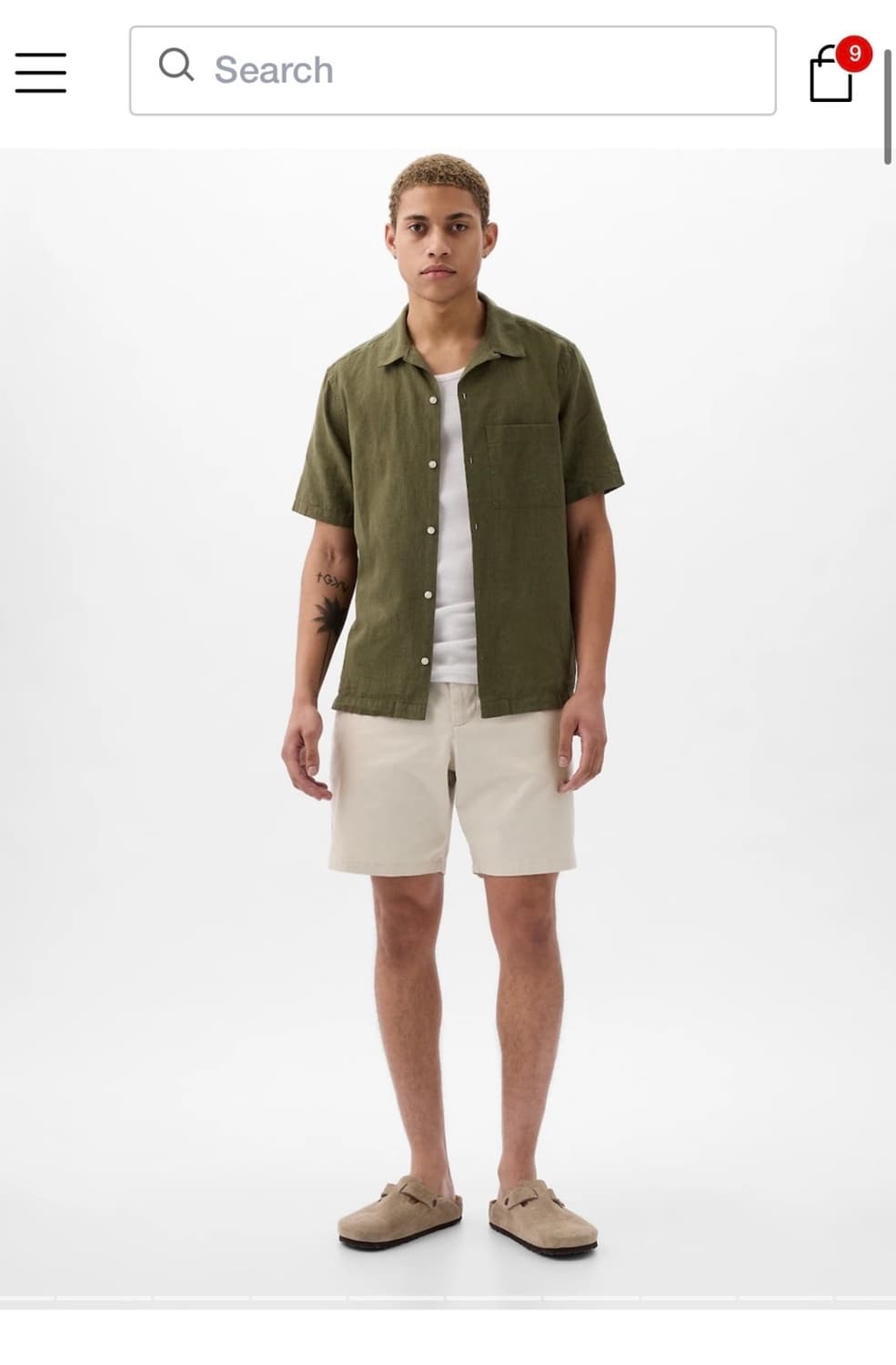 갭 GAP 반바지 프렙스터 연베이지 28 새제품 상품이미지1