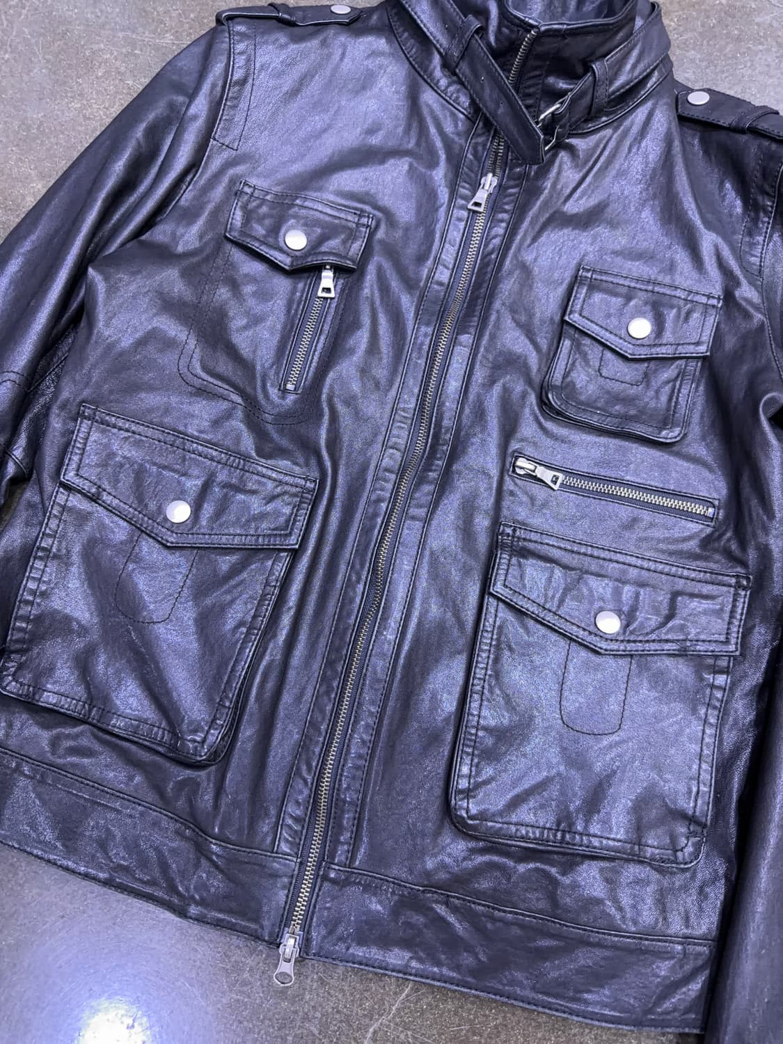 이태리 양가죽 멀티포켓 2way 레더자켓 105 상품이미지5