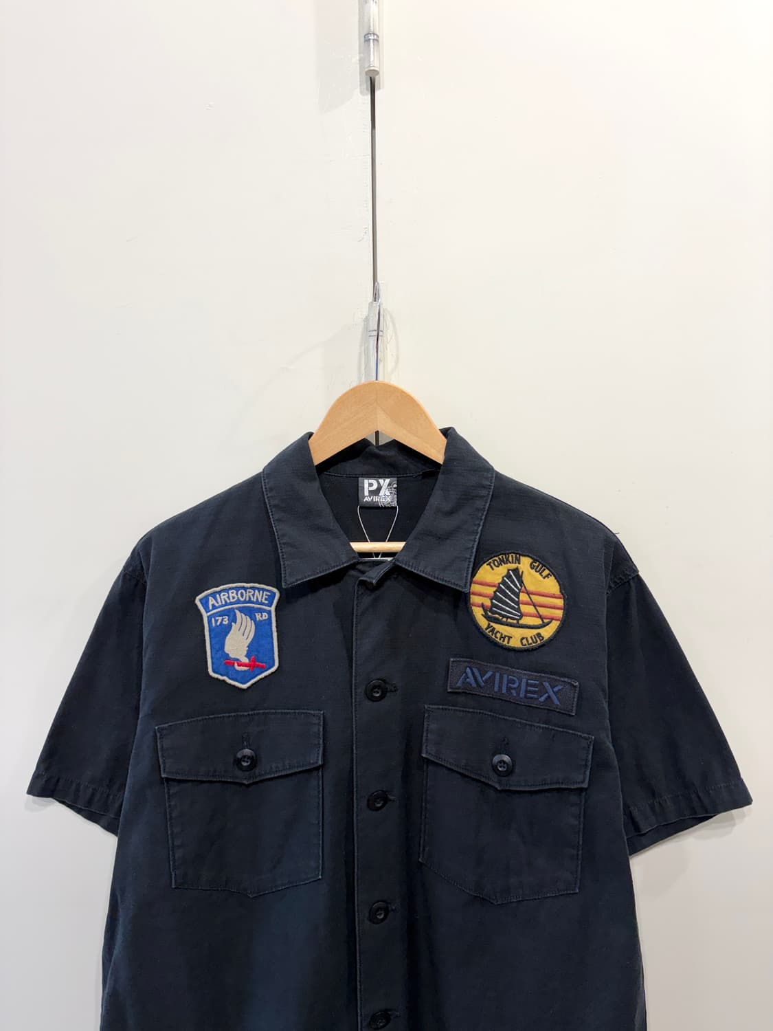 아비렉스 패치 코튼 워크 반팔 셔츠 상품이미지3