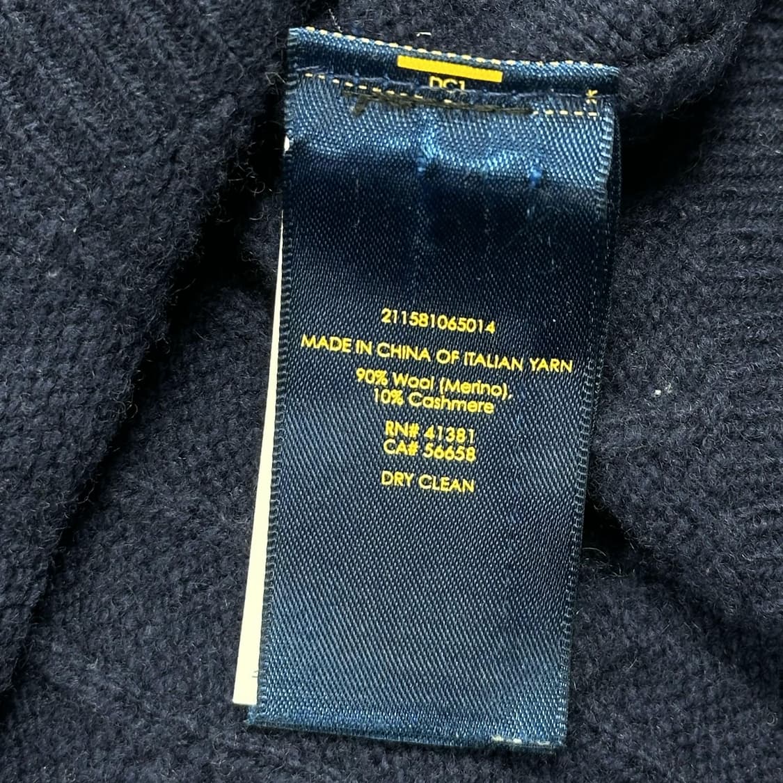 폴로 랄프로렌 클래식 캐시미어 케이블 니트 네이비 여성M 상품이미지6