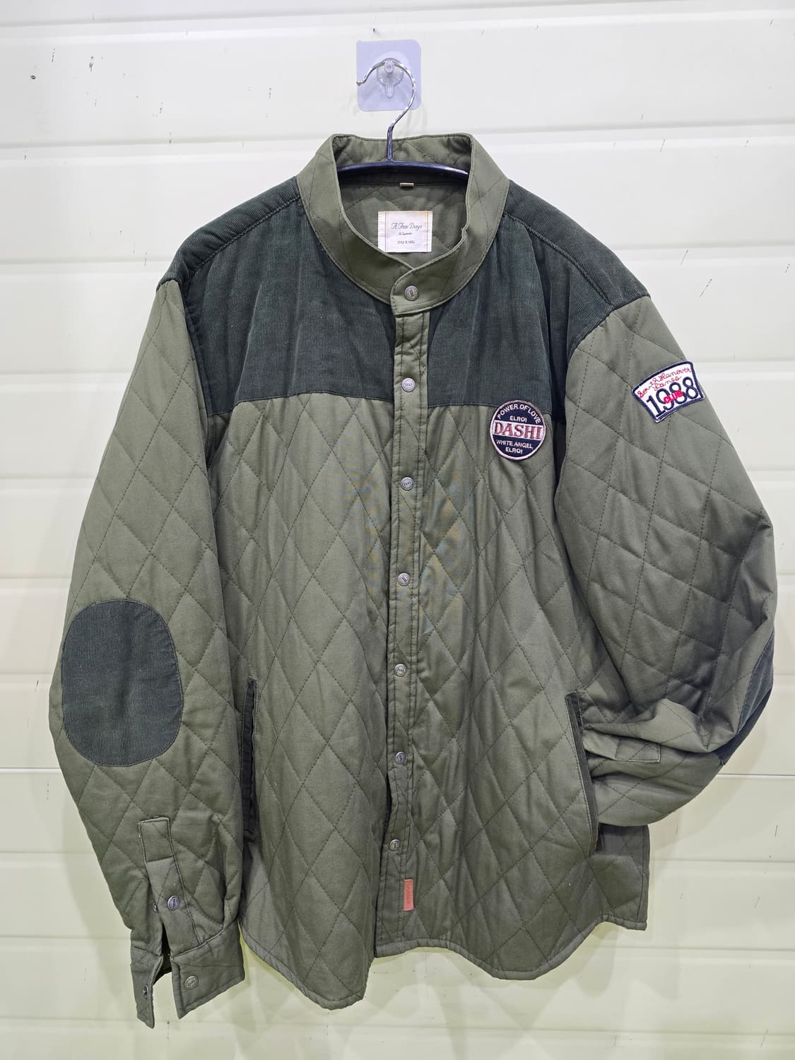  퀼팅 코듀로이 배색 자켓 상품이미지1