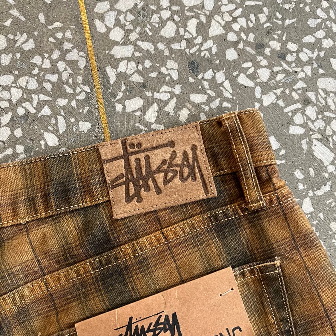 스투시 빅 올 캔버스 체크 반바지 상품이미지6