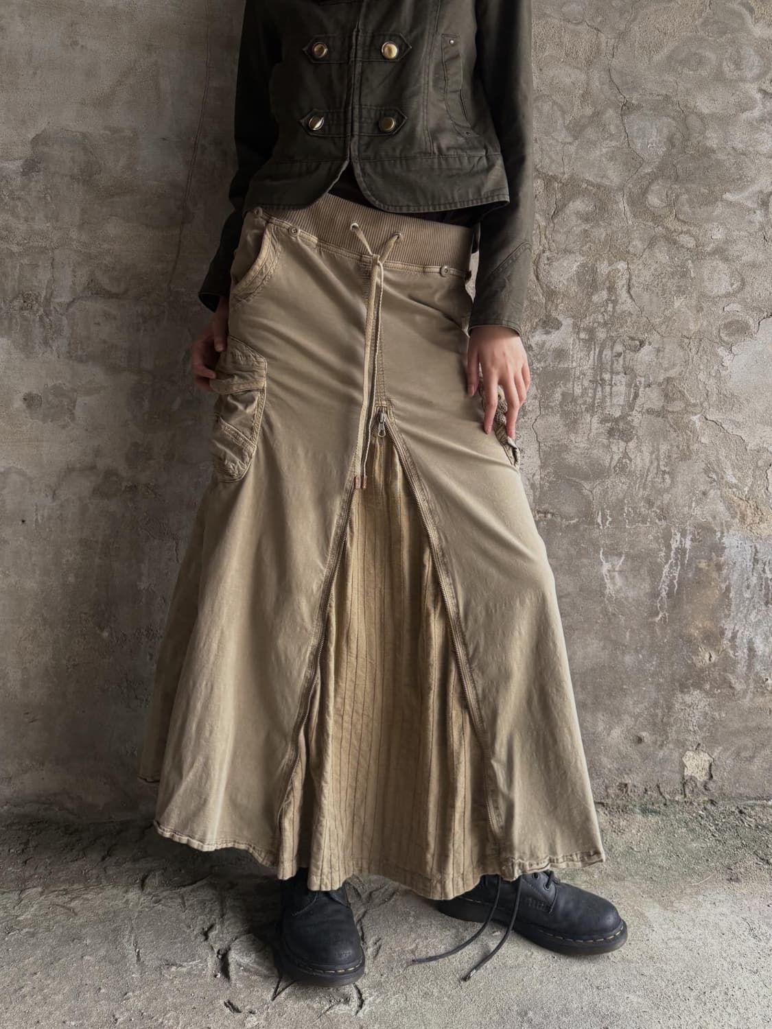 g.o.a Zippered Detail Long Skirt 상품이미지2