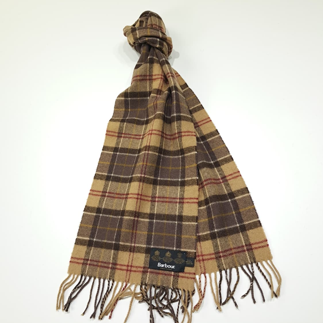 MX450 바버 브라운 클래식 타탄체크 머플러 목도리 상품이미지2