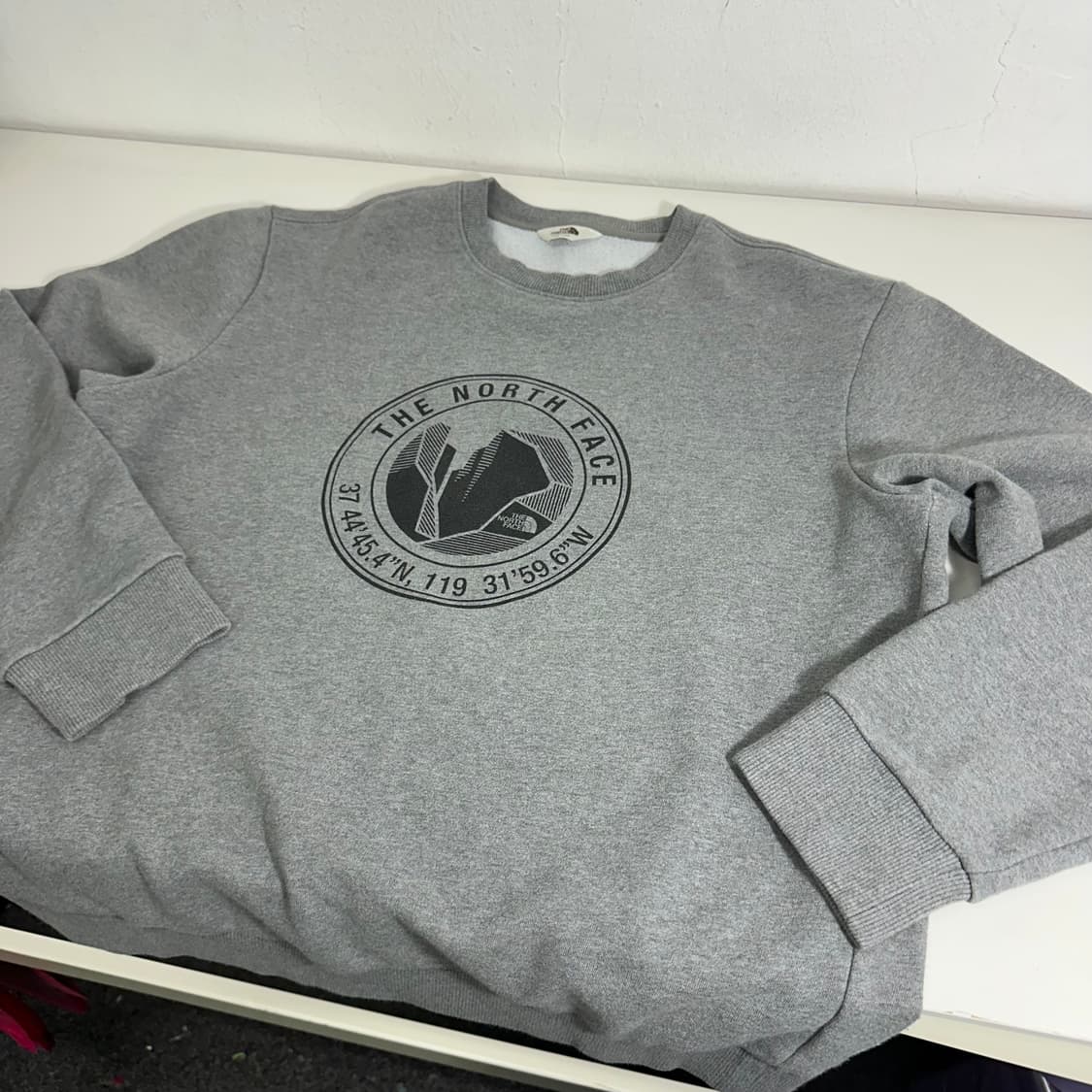 XL 노스페이스 그레이 맨투맨 상품이미지2